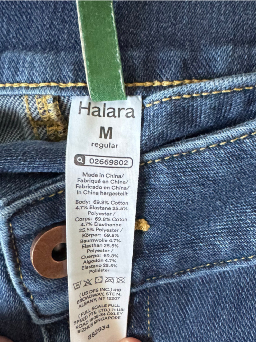 Halara Flex™ Asymmetric Low Rise Wide Leg Blue Jeans Size Medium - Picture 9 of 13